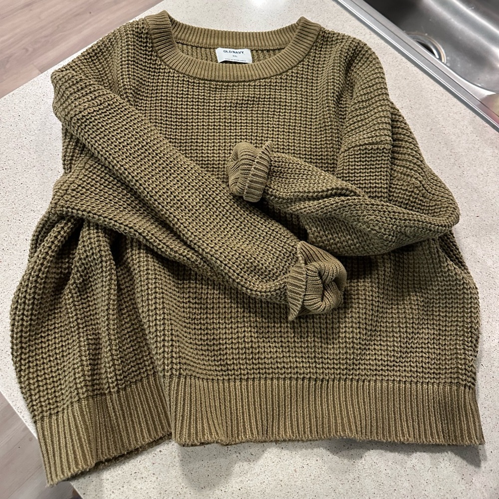 Olive Green Knit Sweater